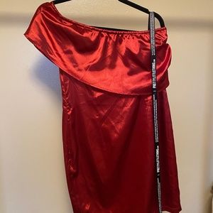 NWT Rust One Shoulder Mini Dress